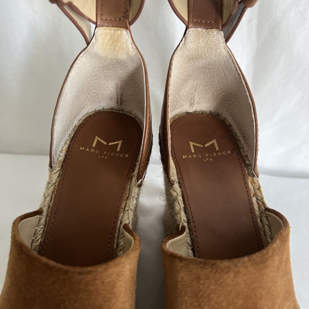 Marc Fisher Camel Tan Platform Espadrilles Wedges… - image 8